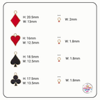 Playing Cards Metal Charms