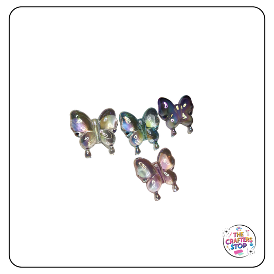 Large Acrylic Butterfly Iridescent Beads - Perfect for DIY Pens