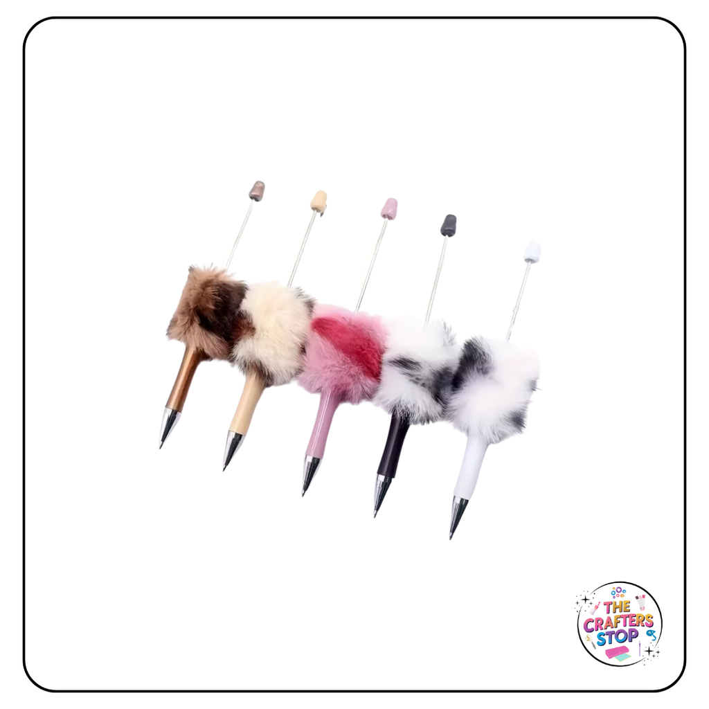 Fluffy Faux Fur DIY Beadeable Pens