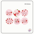 Strawberry Themed "Thank you" Stickers