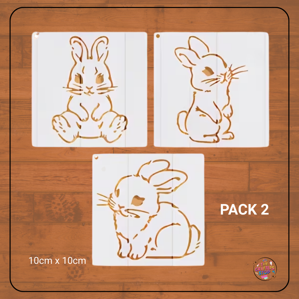 Cute Easter Bunny Themed Stencils