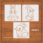Cute Easter Bunny Themed Stencils