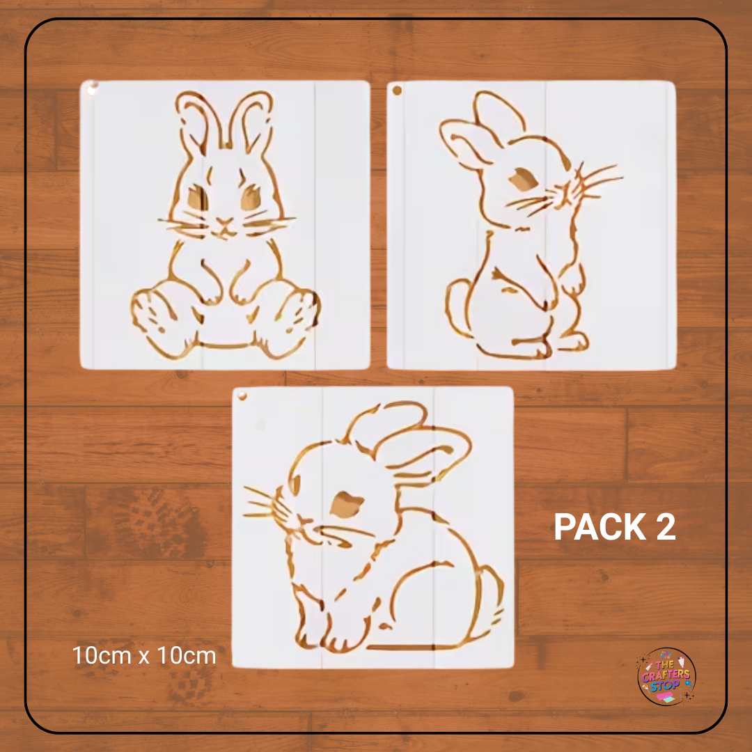 Cute Easter Bunny Themed Stencils