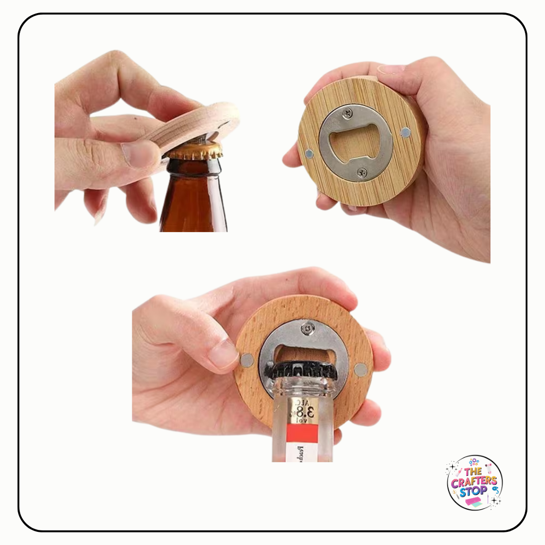 Blank Magnetic Bamboo Bottle Opener