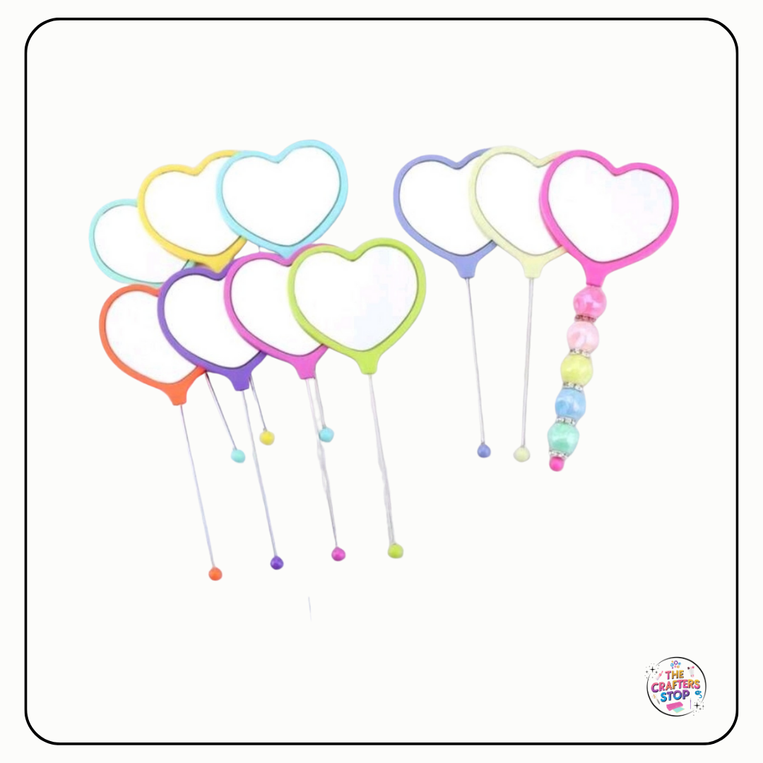 DIY Beadeable Heart Shaped Mirrors