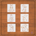 Cute Easter Bunny Themed Stencils