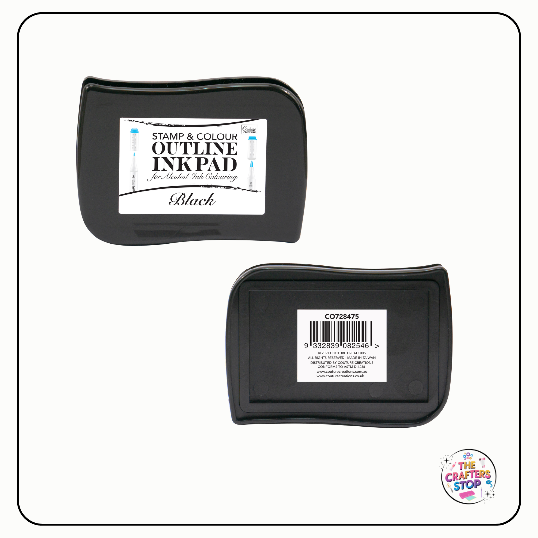 Black - Stamp and Colour Outline Ink Pad