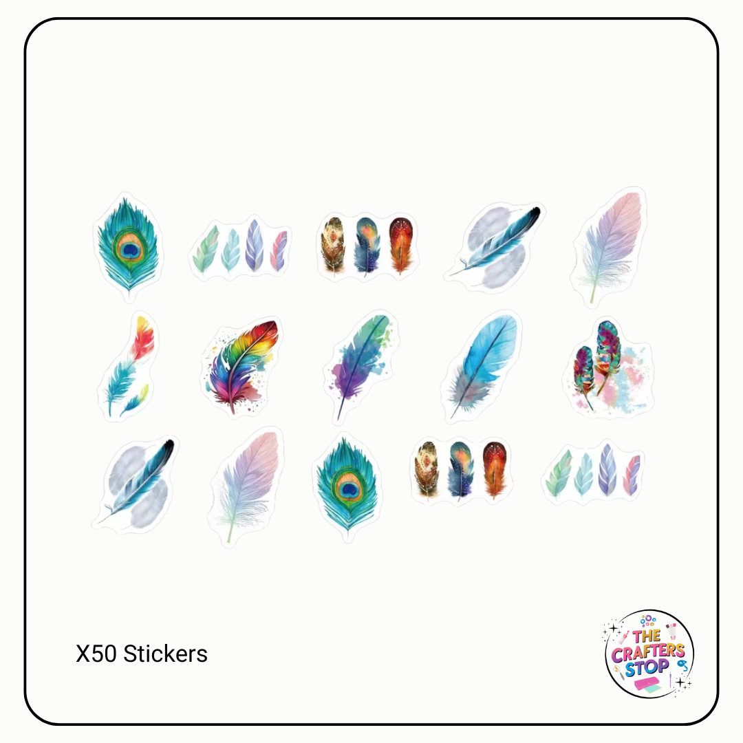 Feather Scrapbooking Stickers