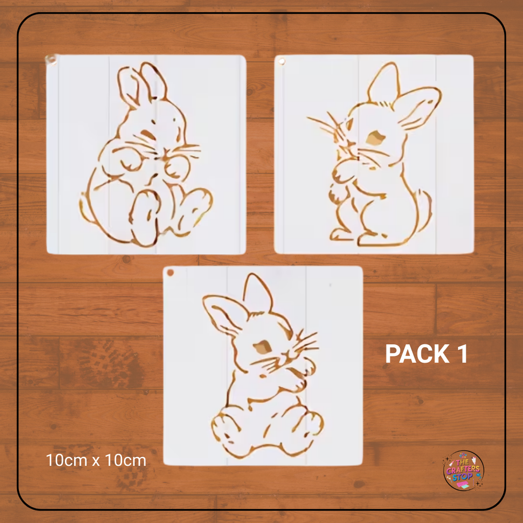 Cute Easter Bunny Themed Stencils