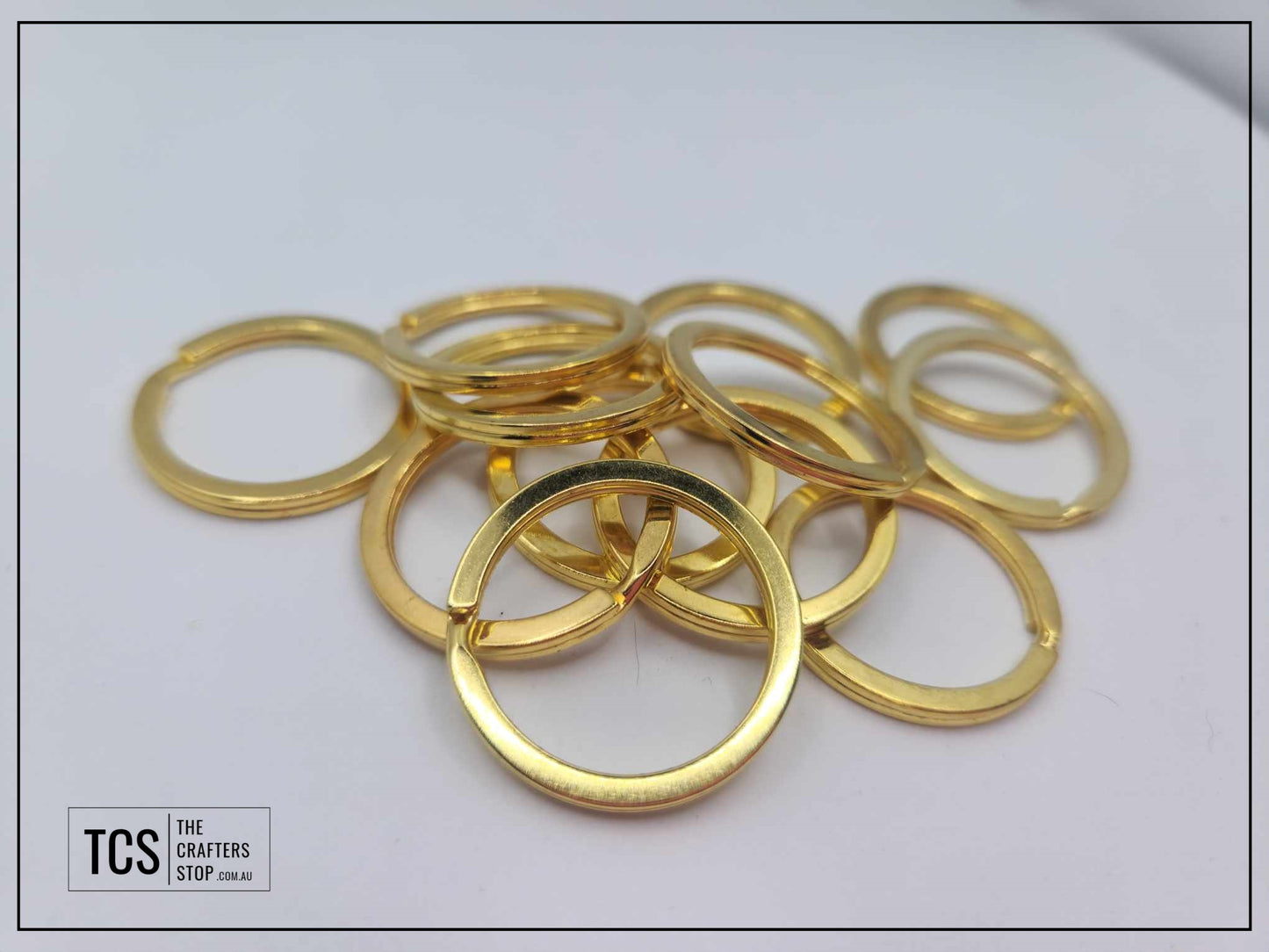 Gold 25mm Split Rings (12 Pack)