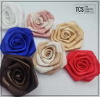 Large Fabric Roses Craft Flowers (X5 Pack)