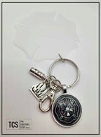 Fire Fighter Cross Acrylic/Metal Keyring
