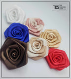 Large Fabric Roses Craft Flowers (X5 Pack)