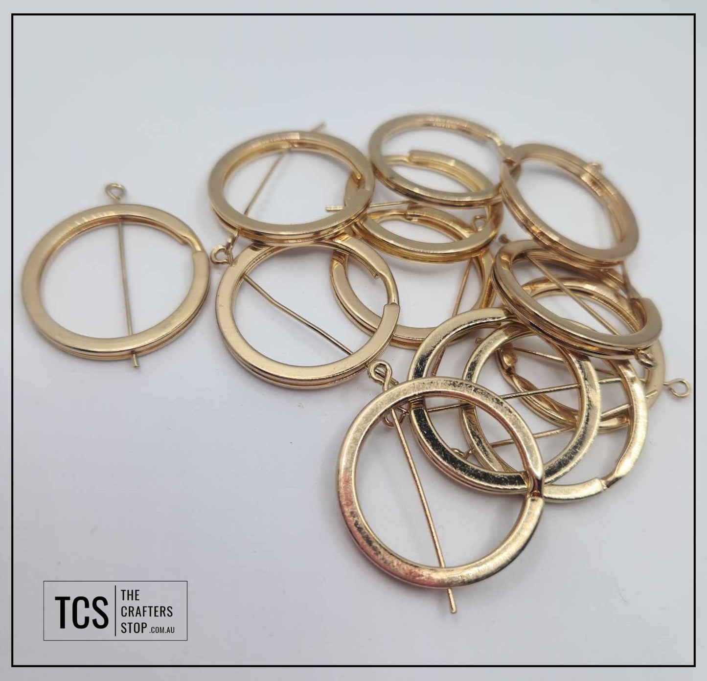 Light Gold 30mm Split Rings (12 Pack)