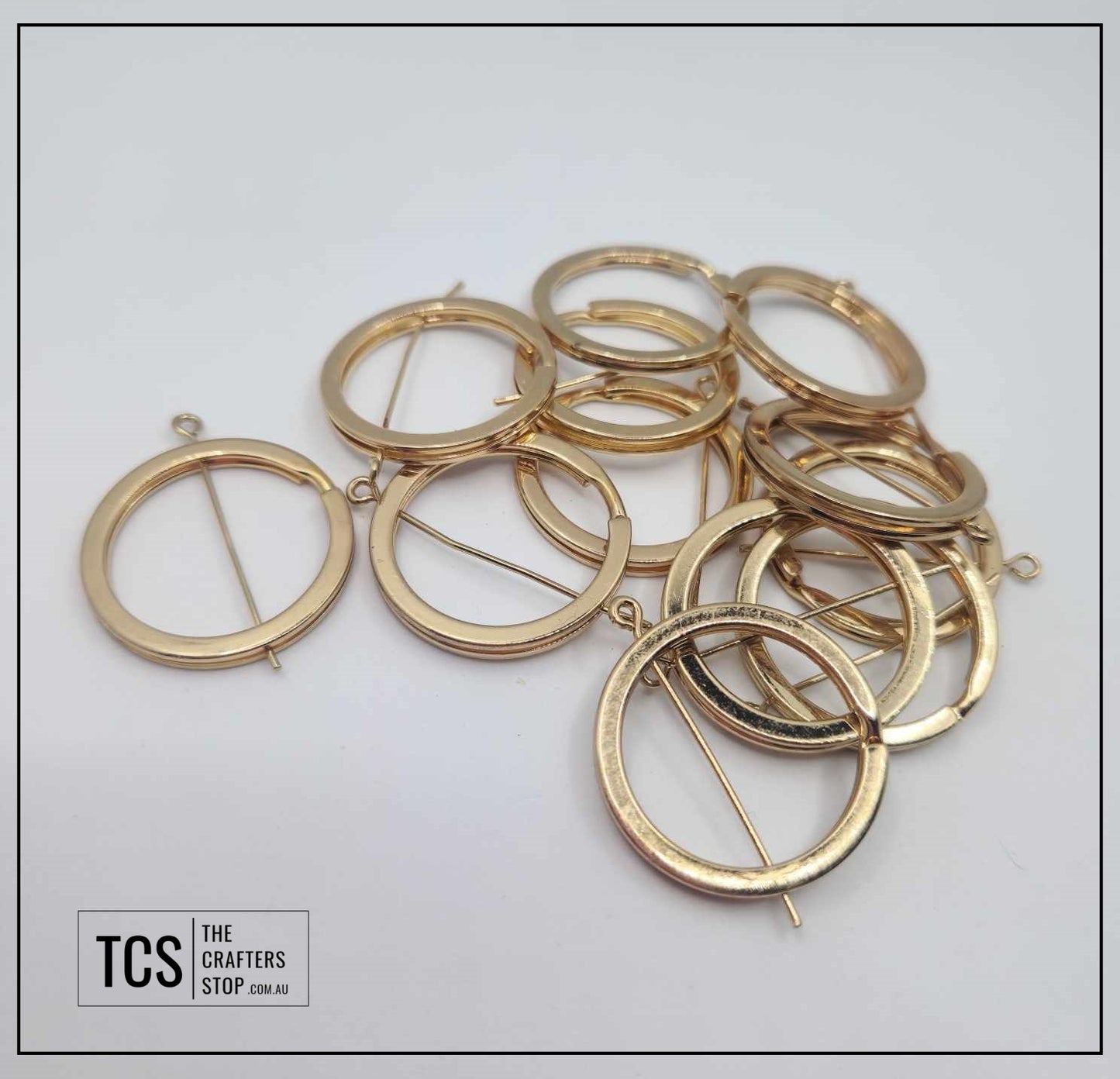 Light Gold 30mm Split Rings (12 Pack)