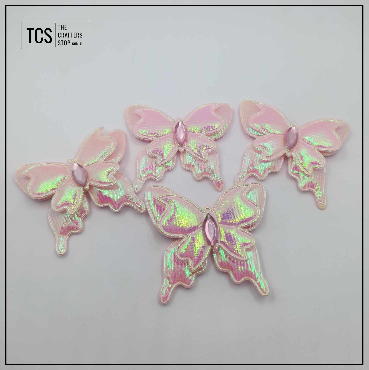 Fabric Iridescent 3D Butterfly (X4 Pack) 3 Colours