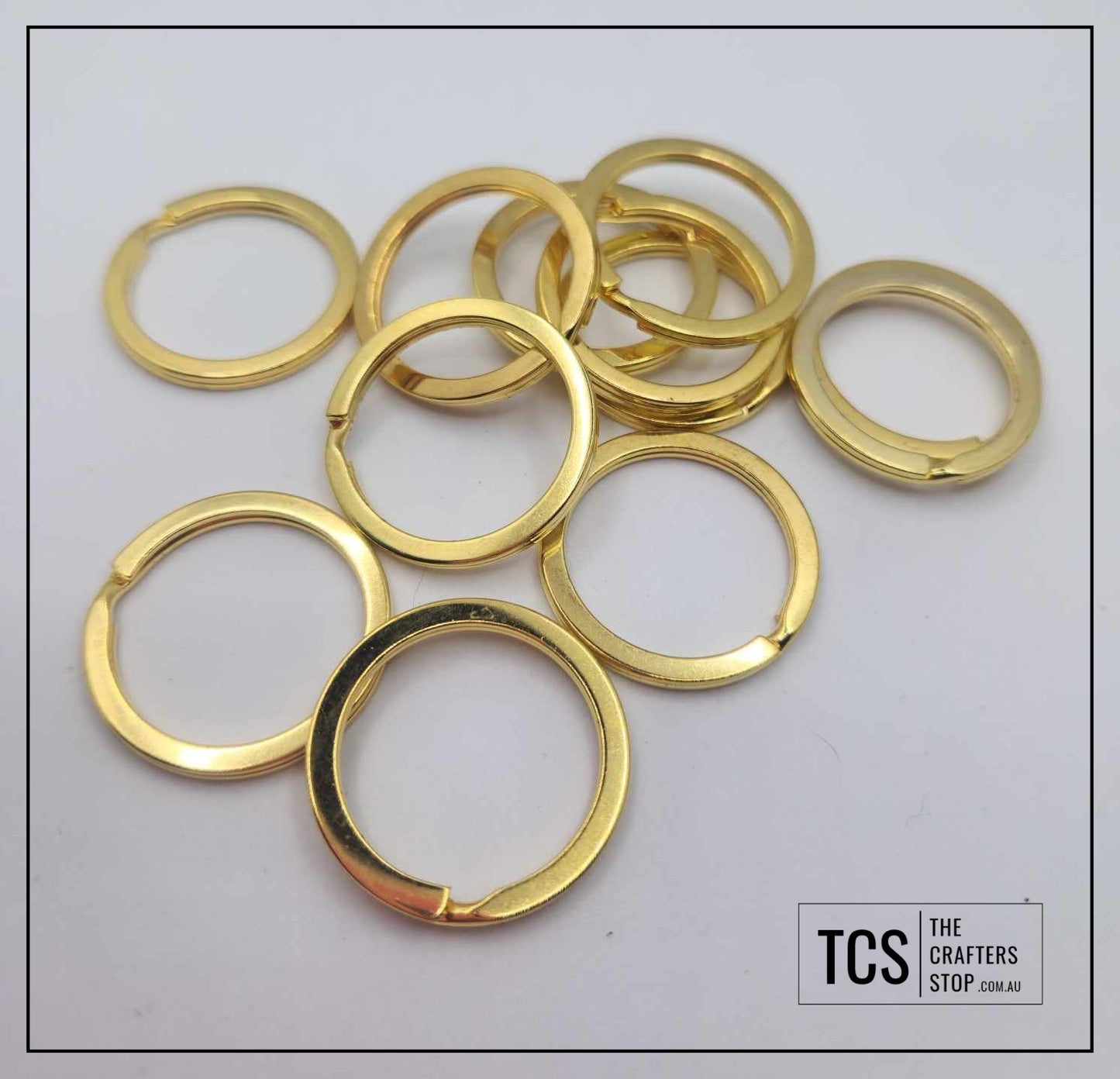 Gold 25mm Split Rings (12 Pack)