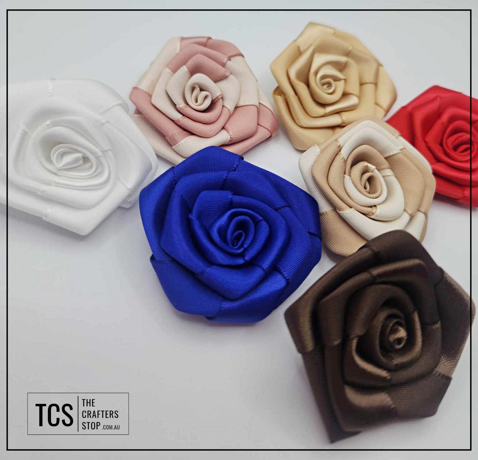 Large Fabric Roses Craft Flowers (X5 Pack)