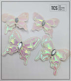 Fabric Iridescent 3D Butterfly (X4 Pack) 3 Colours
