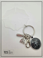 Fire Fighter Cross Acrylic/Metal Keyring