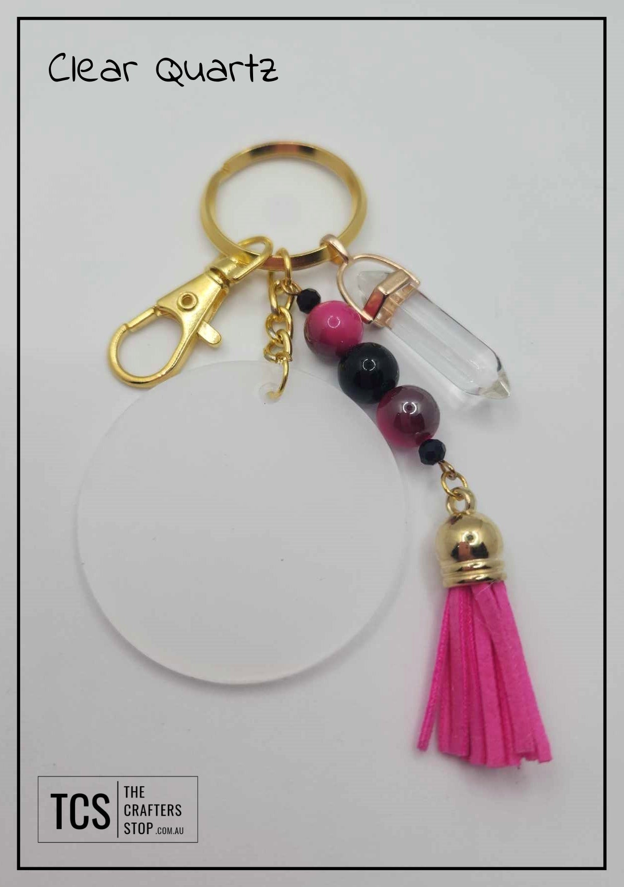 Crystal DT Keyring with Acrylic Blank