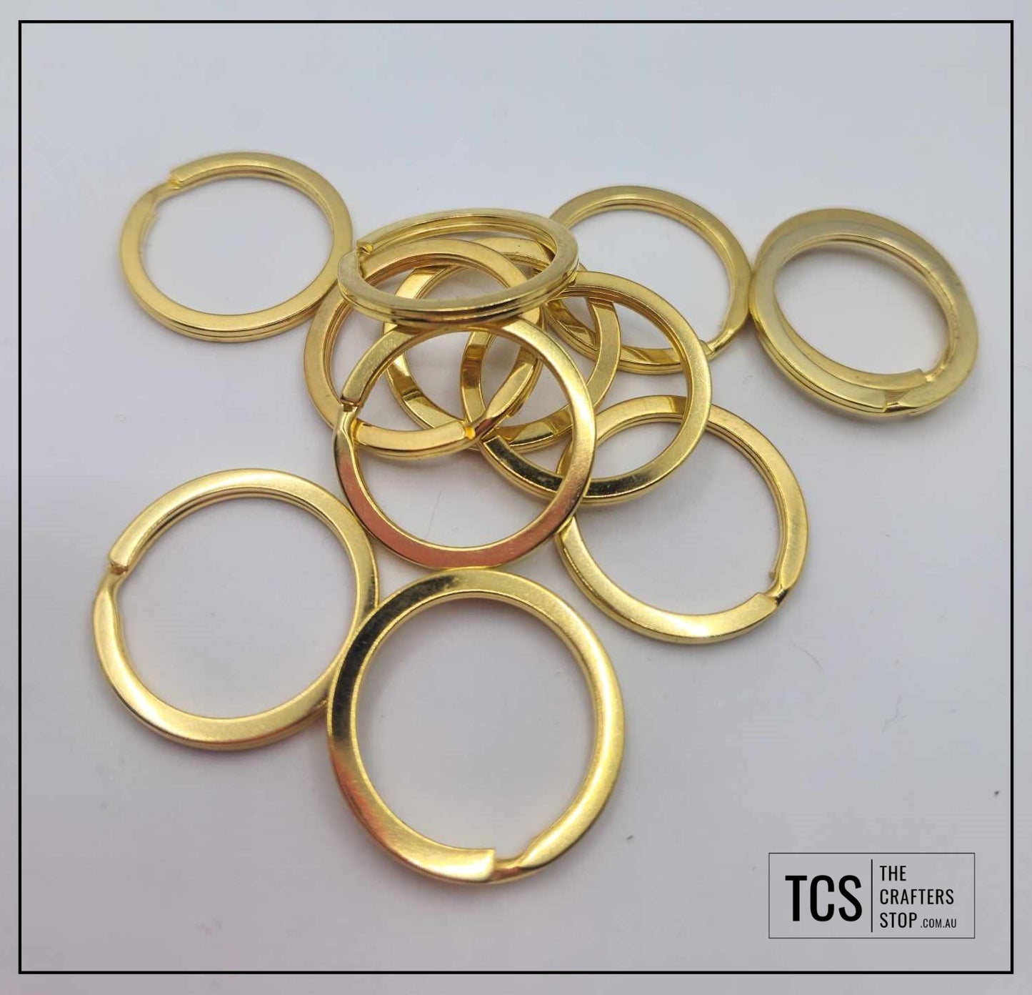 Gold 25mm Split Rings (12 Pack)