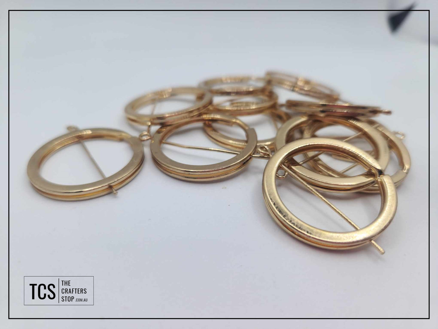 Light Gold 30mm Split Rings (12 Pack)