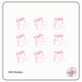 Pink Bow "Thank you" Scrapbooking Stickers