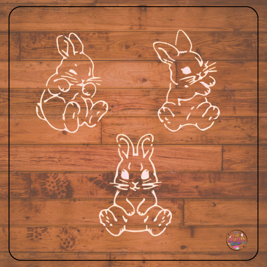 Cute Easter Bunny Themed Stencils