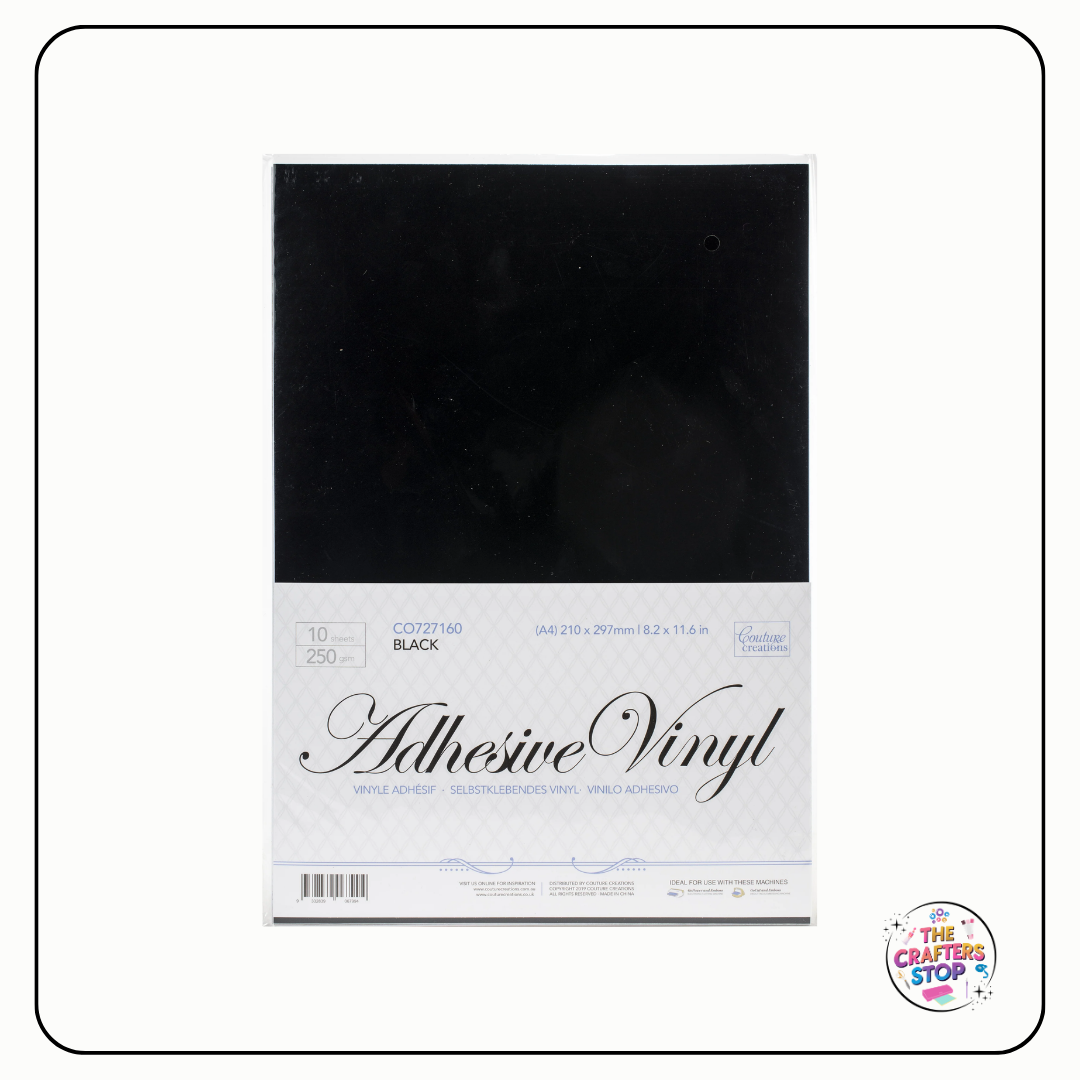 A4 Adhesive Vinyl - Black (10 Sheets)
