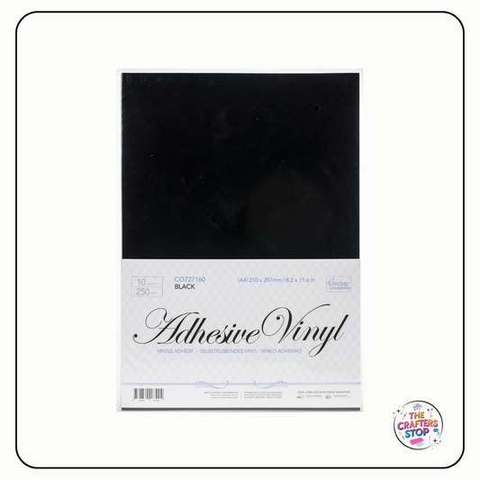 A4 Adhesive Vinyl - Black (10 Sheets)