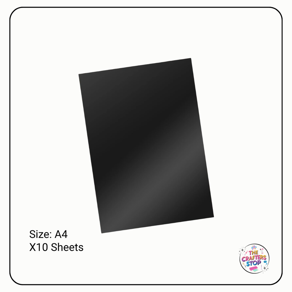A4 Adhesive Vinyl - Black (10 Sheets)