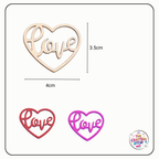 Wooden "Love" Heart Shape Cutouts