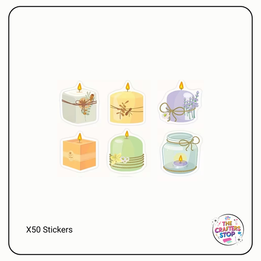 Candle Scrapbooking Stickers
