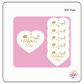 Mother's Day Heart Shaped Gift Tags