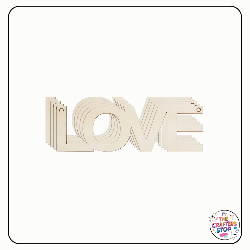 Wooden "Love" Word Cutout