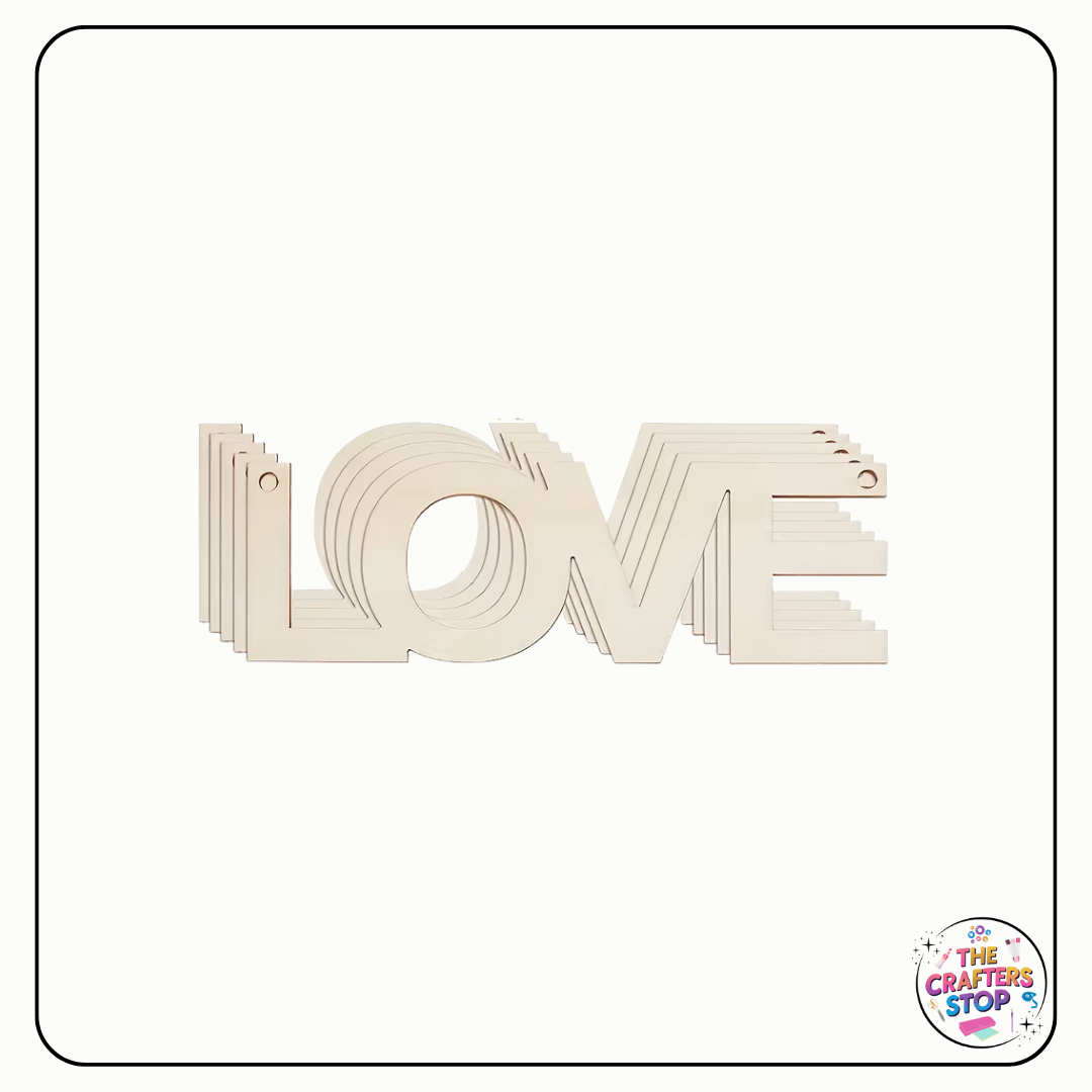 Wooden "Love" Word Cutout