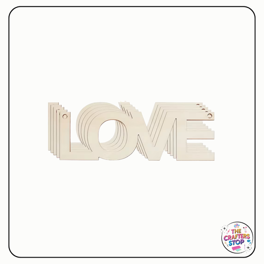 Wooden "Love" Word Cutout