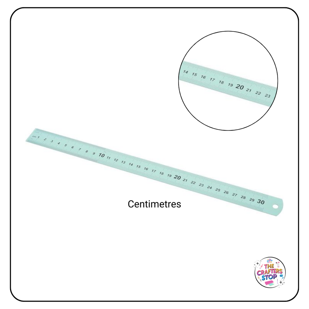 Aluminium Metal Ruler (12"/30cm) 3 Colours