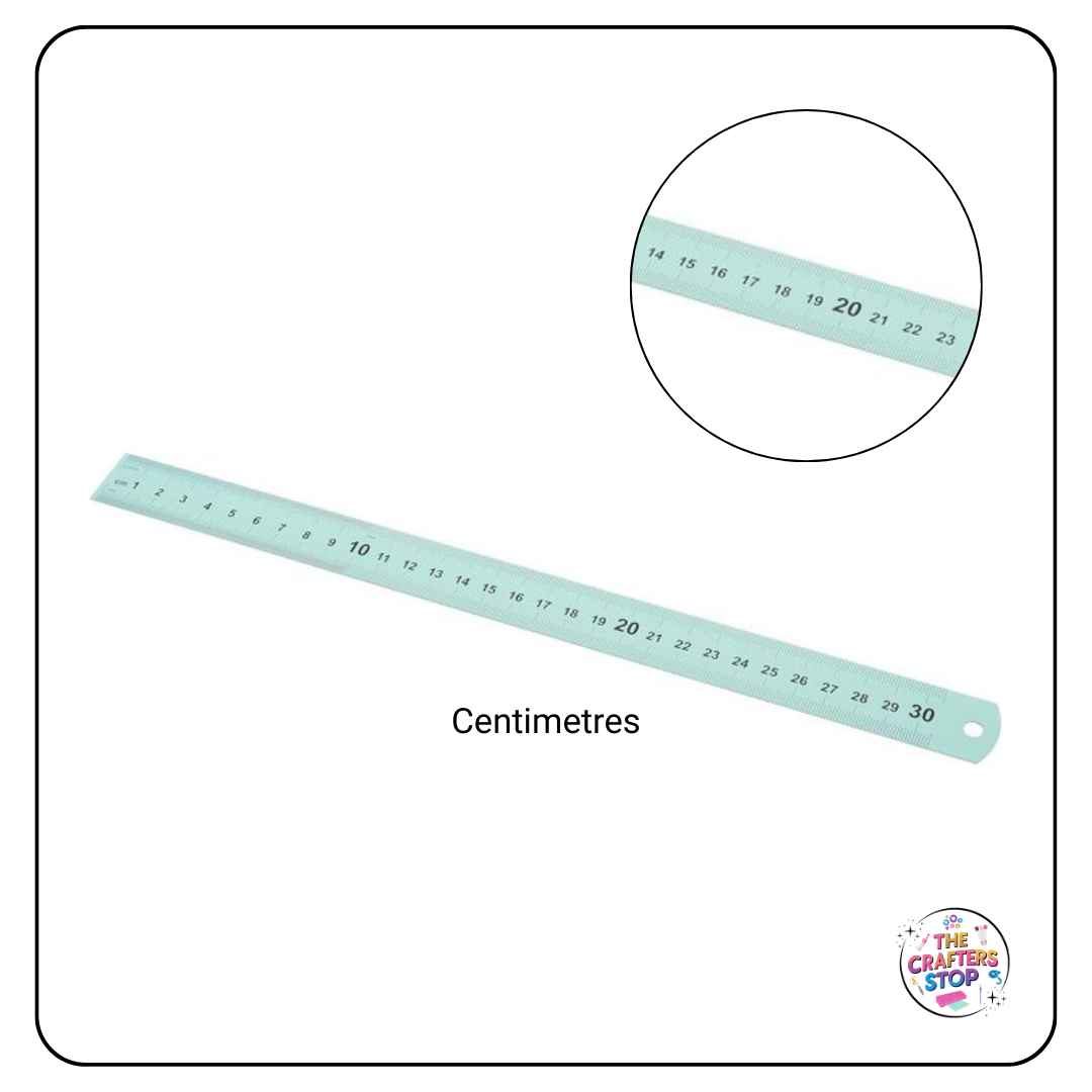Aluminium Metal Ruler (12"/30cm) 3 Colours