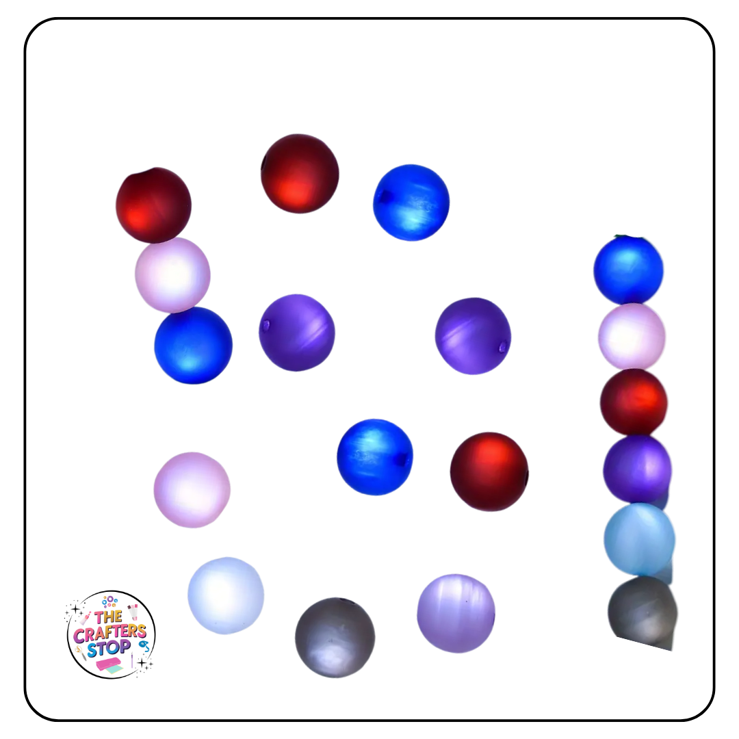 Light Reflective Cat Eye Beads - 13mm