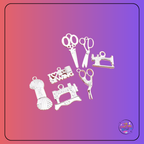 Sewing Themed Metal Charms - Gold/Silver