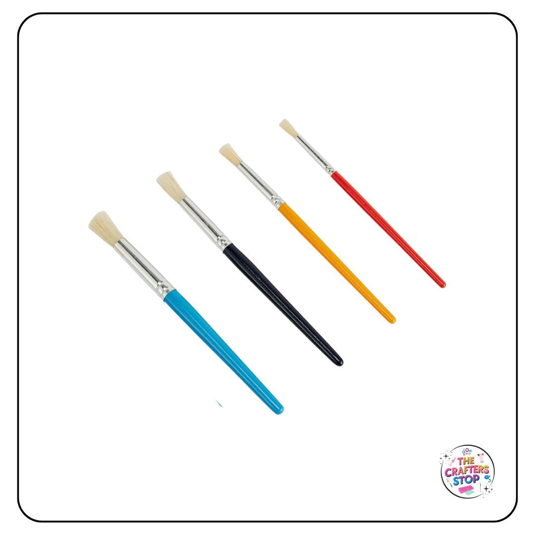 Wooden Handled Stencil Brushes