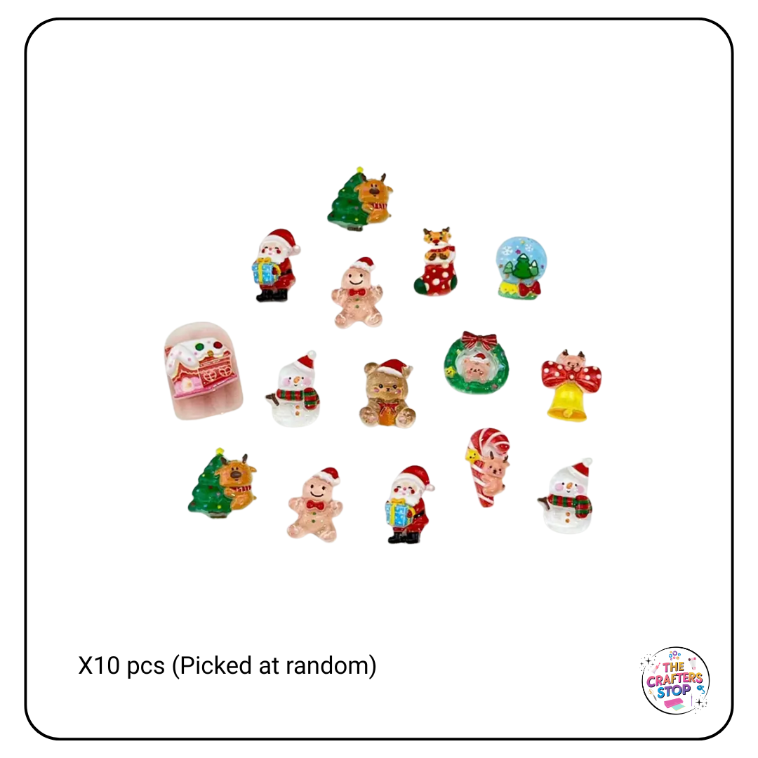 Mini Resin Christmas Charm Embellishments