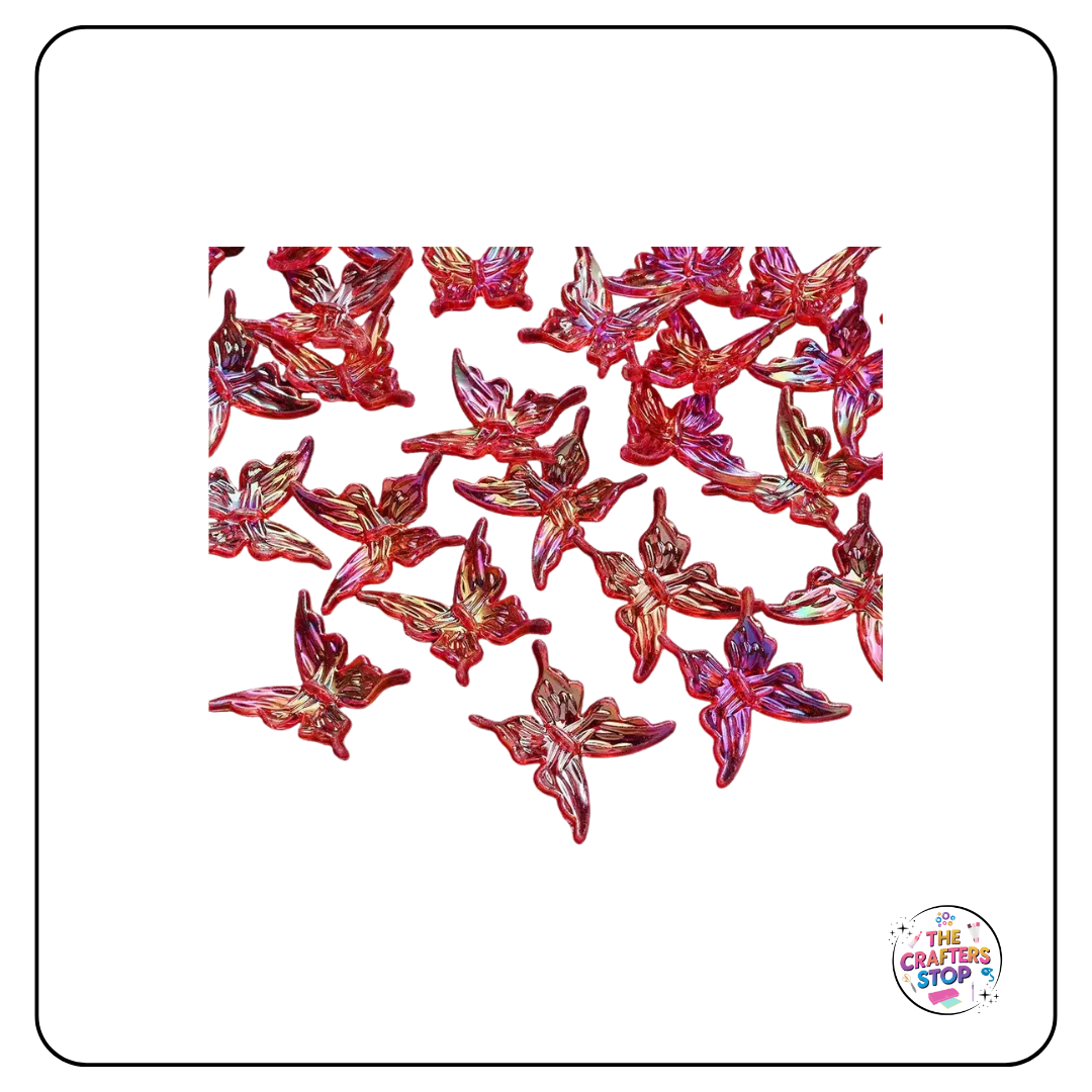 Acrylic Butterfly Beads