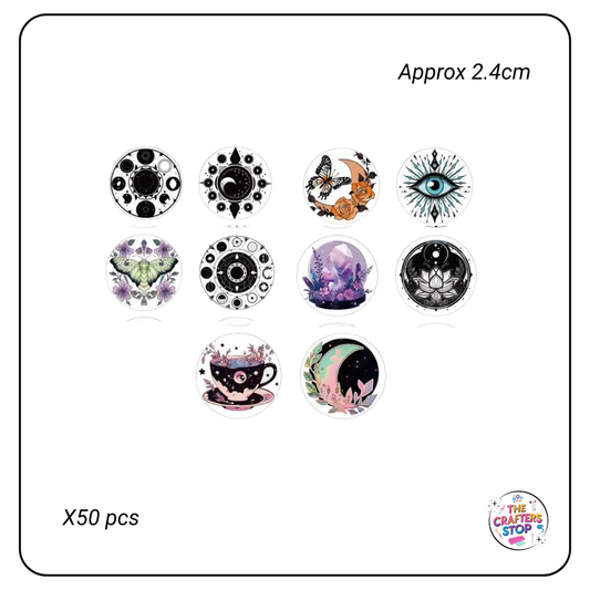 Witchy Mystical Scrapbooking Stickers