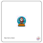 Christmas Santa Snowglobe Focal Beads