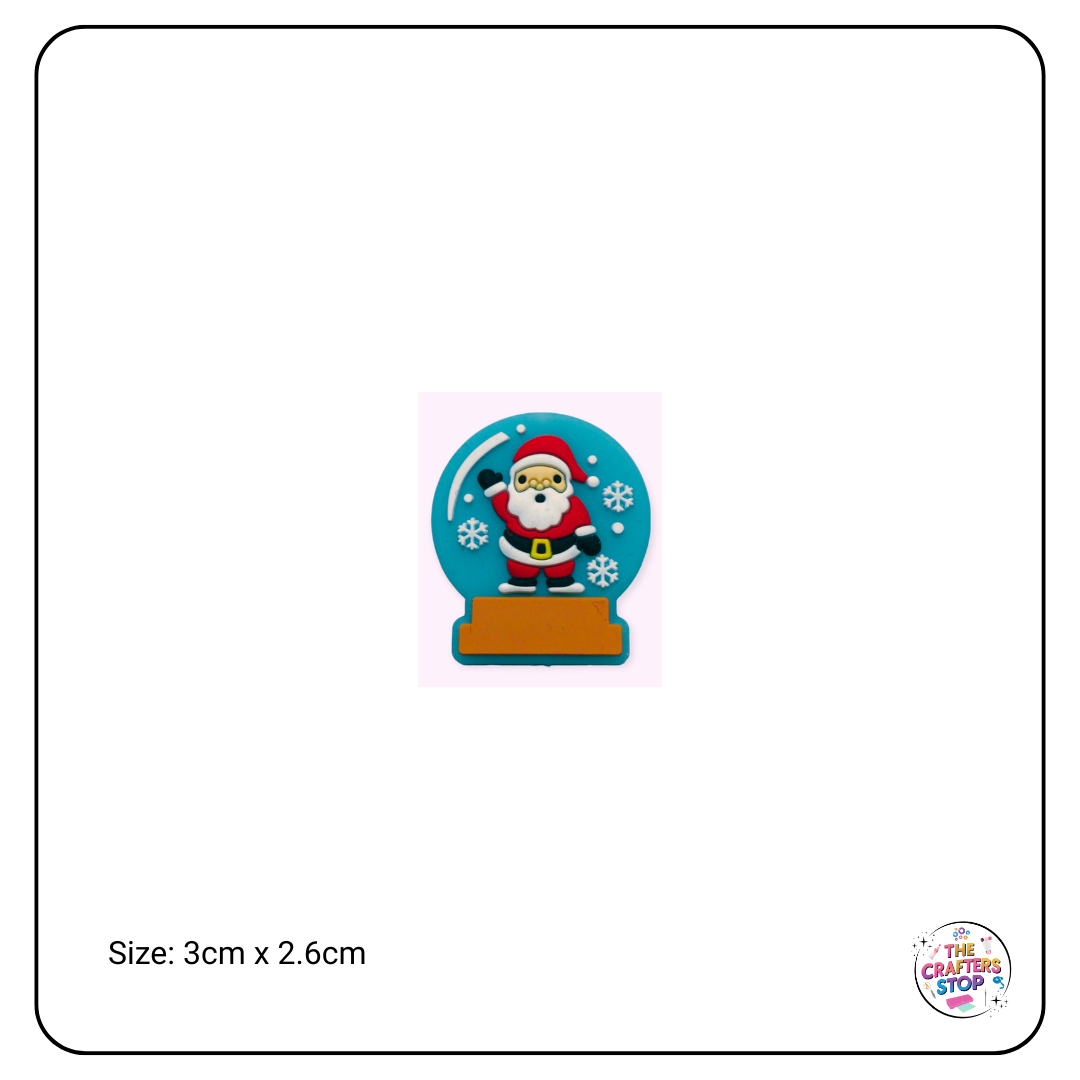 Christmas Santa Snowglobe Focal Beads