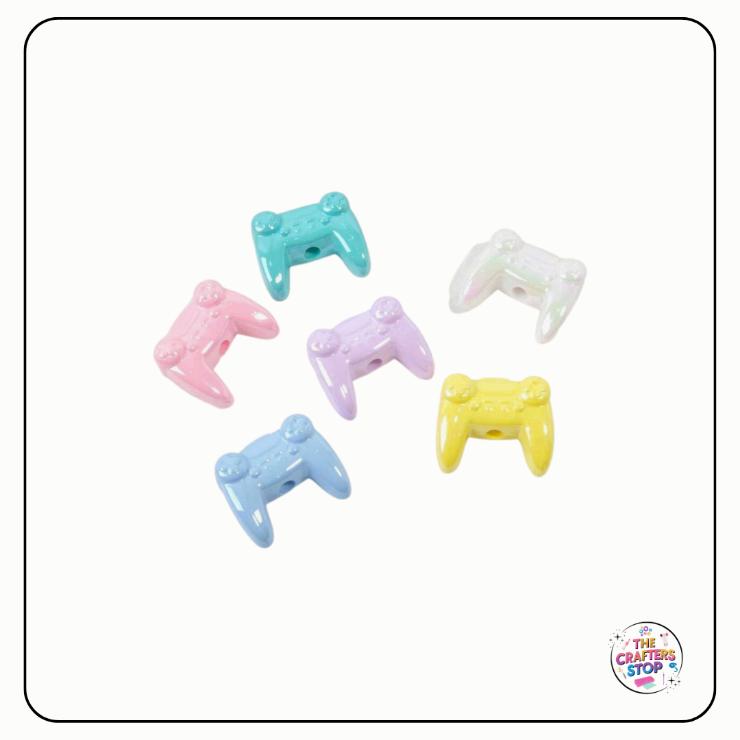 Acrylic Iridescent Game Controller Beads - Perfect for DIY Pens