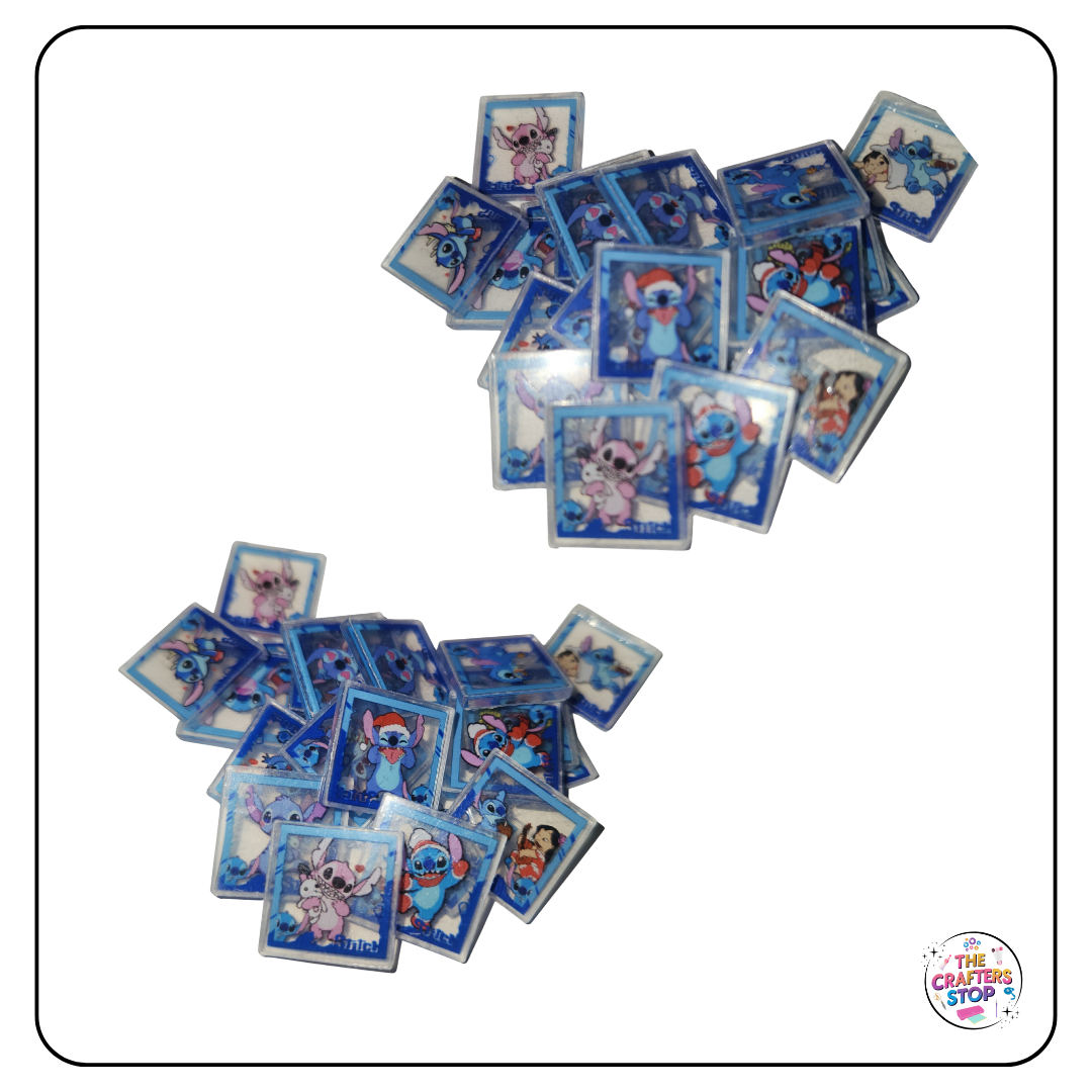 Acrylic Square Stitch Embellishments - Mixed